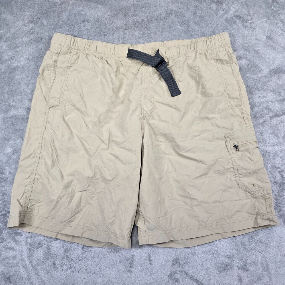 Columbia Men's Omni-Shade Fishing Shorts Khaki Size L 9" Inseam